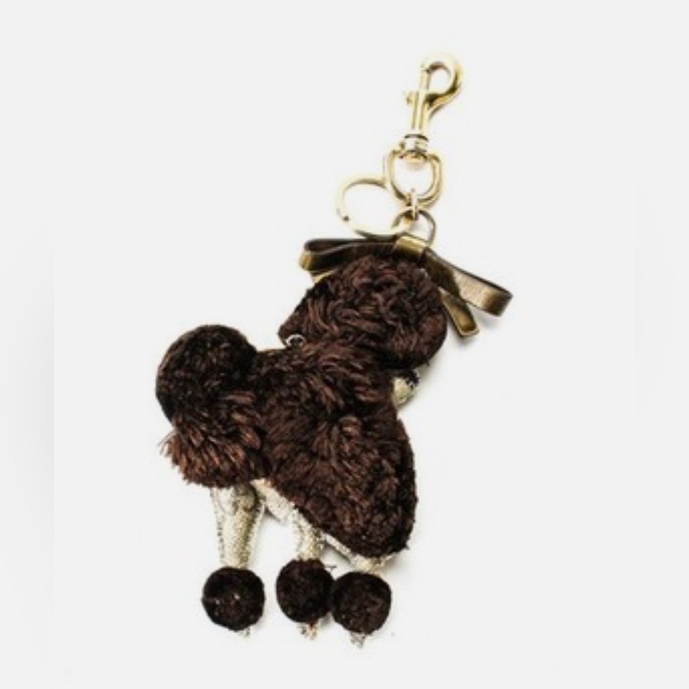 Gucci Brown Poodle Dog Keychain Accessory
